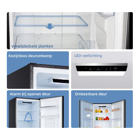 CHiQ koelkast CBM250NEBD - No Frost - Waterdispenser