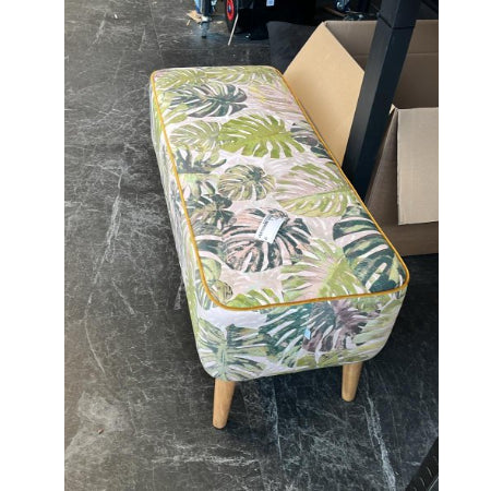 Mr M Monstera Bench, slaapkamerbank, gestoffeerde bank