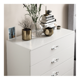 Riano 5-ladenkast, witte houten ladekast,