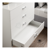 Riano 5-ladenkast, witte houten ladekast,