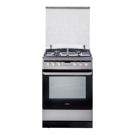 Inventum gasfornuis VFG6034WGRVS - Vrijstaand