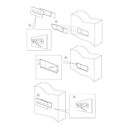 Muurdoorwerp/wand brievenbus Nova in zwart