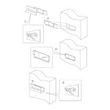 Muurdoorwerp/wand brievenbus Nova in zwart