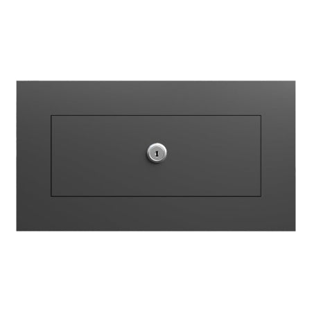 Muurdoorwerp/wand brievenbus Nova in zwart