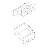 Muurdoorwerp/wand brievenbus Nova in zwart