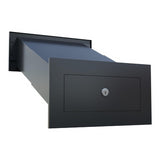 Muurdoorwerp/wand brievenbus Nova in zwart