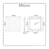 Milano Arvo - Moderne 400mm inbouwdouchekop Chroom