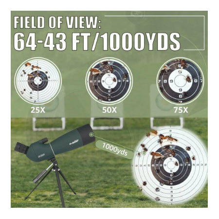 Svbony SV28PLUS Spotting Scope, 75x70mm BAK4 FMC, Telescoop, Monoculair
