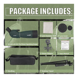 Svbony SV28PLUS Spotting Scope, 75x70mm BAK4 FMC, Telescoop, Monoculair