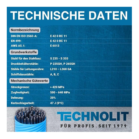 TS 1000 Universele elektrode, staafelektrode 1 kg, 3.25 x 350 mm