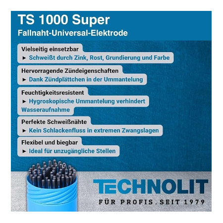 TS 1000 Universele elektrode, staafelektrode 1 kg, 3.25 x 350 mm