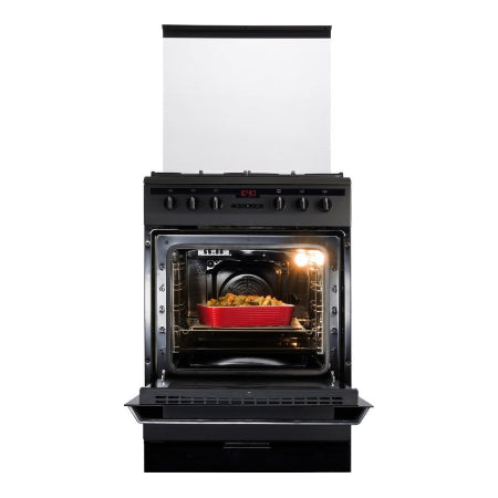 Inventum gasfornuis VFG6034WGZWA - Zwart