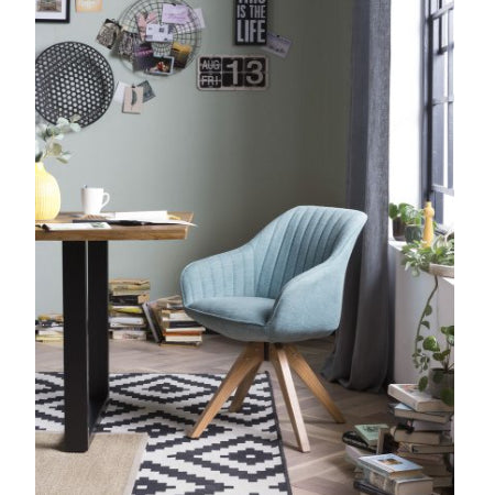 Möbilia stoelhoes petrol, frame naturel 58,5 cm