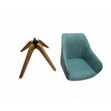 Möbilia stoelhoes petrol, frame naturel 58,5 cm