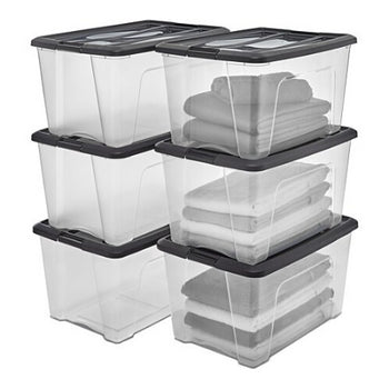 Iris Ohyama, 45L plastic opbergdozen, set van 6