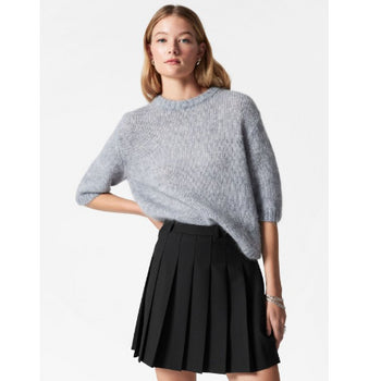 & other stories-Knitted Mohair Blend T-Shirt grijs-maat S