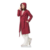 Happy Rain Days - Dames Donkerrode Trenchcoat Geneve - maat XL (EU 42)