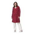 Happy Rain Days - Dames Donkerrode Trenchcoat Geneve - maat XL (EU 42)