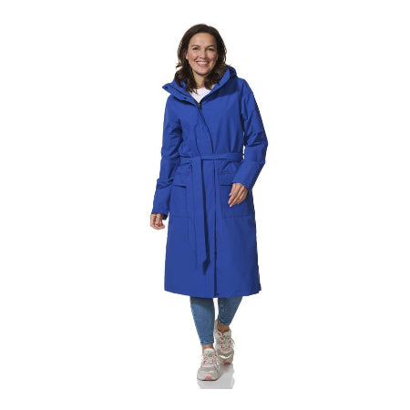 Happy Rain Days - lange damesregenjas - Rome kobalt blauw maat M (EU 38)