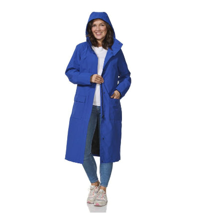 Happy Rain Days - lange damesregenjas - Rome kobalt blauw maat M (EU 38)