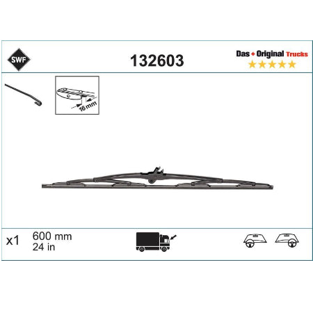 10x Ruitenwisser SWF Original 132603