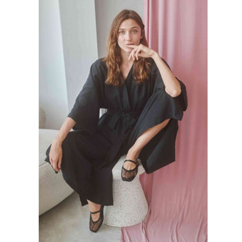 Dames Cossac Black kimono jumpsuit - maat S