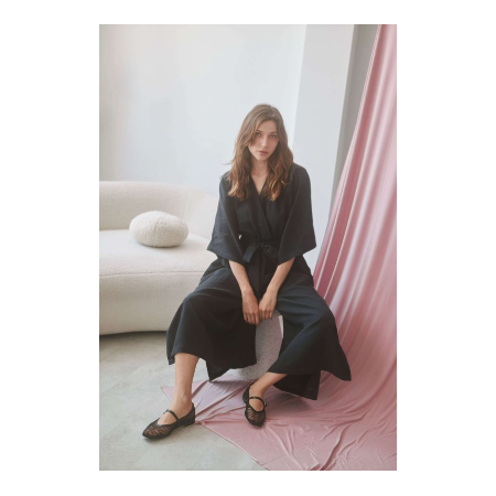 Dames Cossac Black kimono jumpsuit - maat S