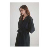 Dames Cossac Black kimono jumpsuit - maat L