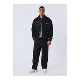 Kalash x PXP unisex checkerboard pattern denim pants , maat s black