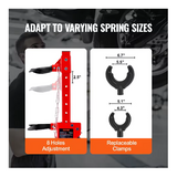  VEVOR Strut-veercompressor 4,5 ton / 9920 LBS Hydraulische krik 1 ton nominale compresskracht Automatische strut-spiraalveercompressor