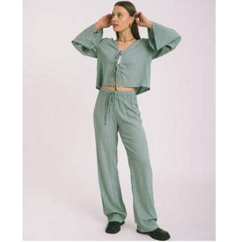 TILTIL Mailey Linen Pants Spruce - maat M