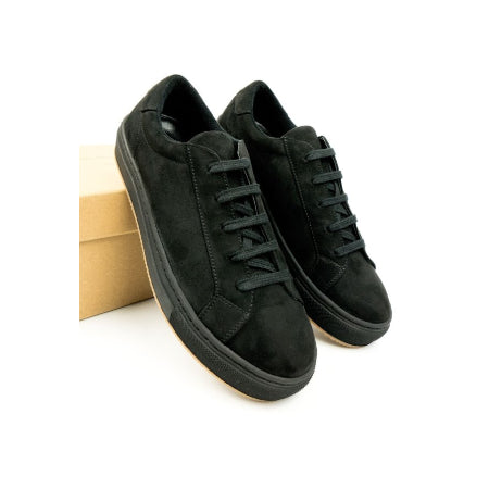 Willé Veganistische suède dames sneakers zwart maat 40 