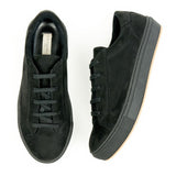 Willé Veganistische suède dames sneakers zwart maat 40 