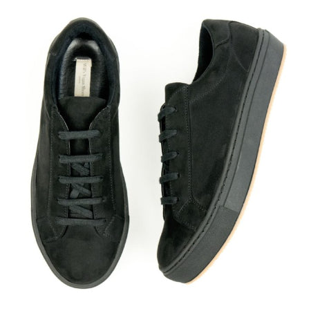 Willé Veganistische suède dames sneakers zwart maat 40 