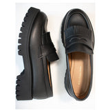Loafers met trackzool en franjes black maat 37 