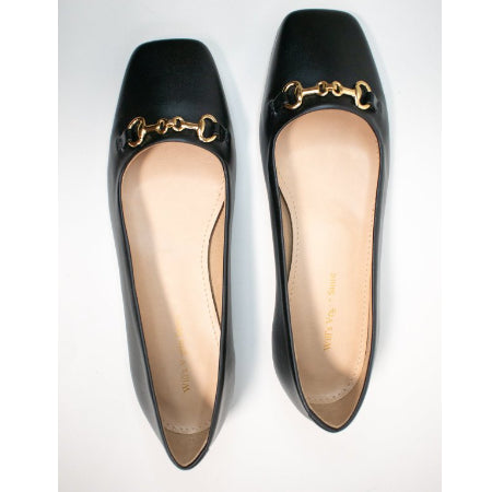 Will's Vegan Store ,Ballerina's met vierkante neus zwart maat 39