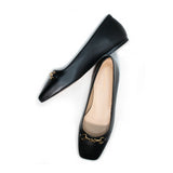 Will's Vegan Store ,Ballerina's met vierkante neus zwart maat 39