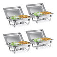 Chafing dish set 2 bakken GN 1/2 RVS, 2 stuks 9L 