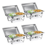 Chafing dish set 2 bakken GN 1/2 RVS, 2 stuks 9L 