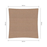 Sunfighters waterdoorlatend schaduwdoek vierkant 500x500cm Zand 320gr/m2