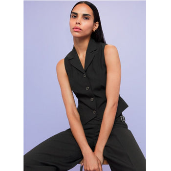 Whistles – Zwarte Dames Sia Gilet van Wolmix – maat 36