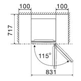 Hisense koelkast RB440N4AFA - No Frost - Zwart