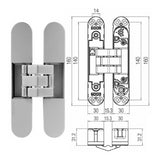 BISAGRA Inverter Schanier K7080CS 80/100kg Satijn Chroom