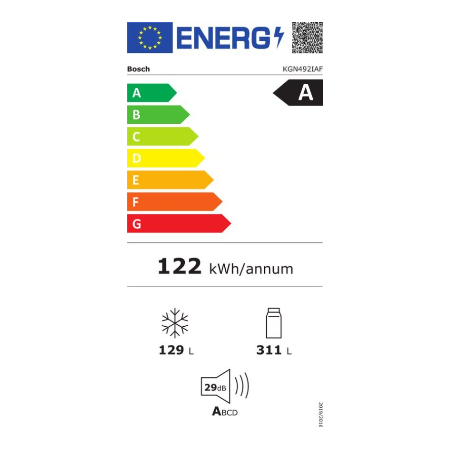 Bosch koelkast KGN492IAF - breed 70 cm - RVS