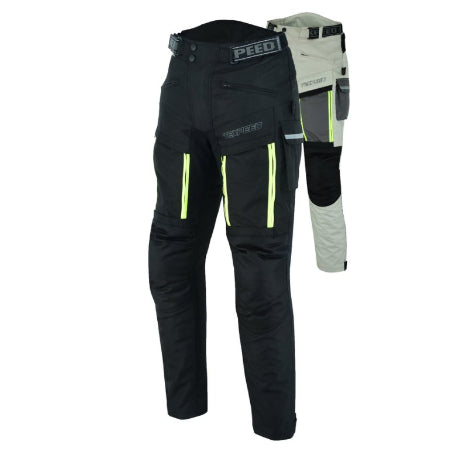 Motorbike Trousers Waterproof Cordura With CE Biker Armour Protection zwart maat 3XL