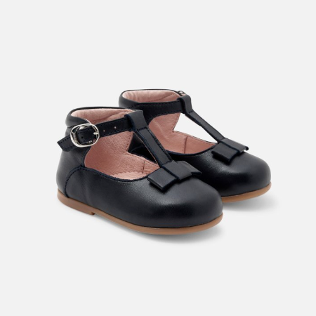 Jacadi schoenen eerste stapjes - baby meisje - marineblauw -maat 19