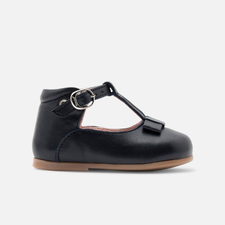 Jacadi schoenen eerste stapjes - baby meisje - marineblauw -maat 19