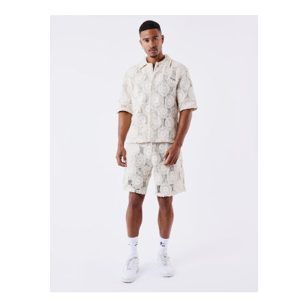 Unisex Kalash x PXP shorts met geborduurde patchwork - maat XXL