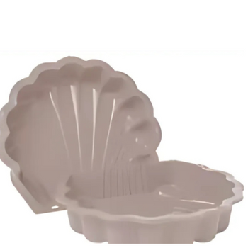 Zand- en Water Schelp pastel Licht Roze, 2 delig.