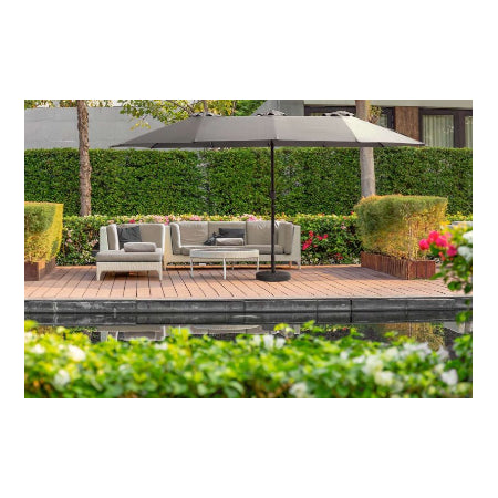 Toscano Feel Furniture – Toscano – Grote Parasol – Twin – 4.5 Meter – Donkergrijs